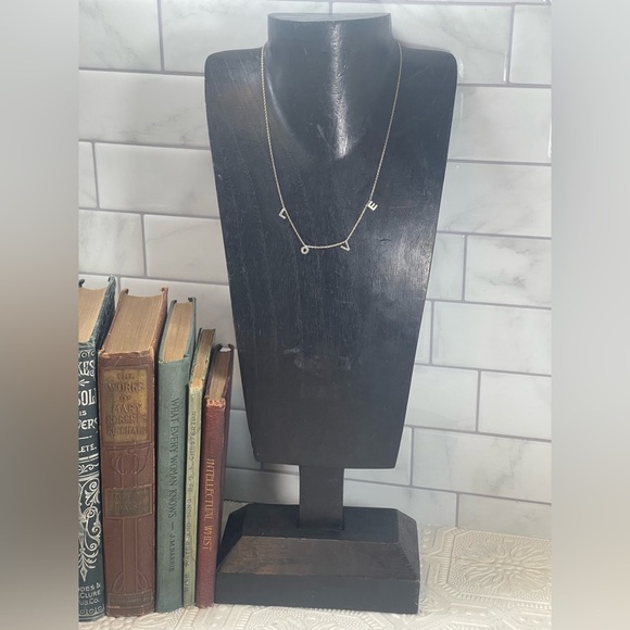 925 AV Sterling Silver LOVE Choker Necklace - Picture 1 of 9